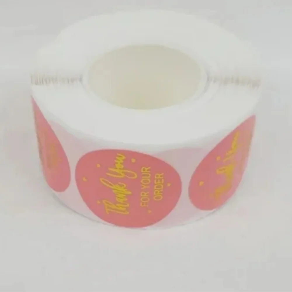 500 Pieces Roll Thank You Sealing Sticker